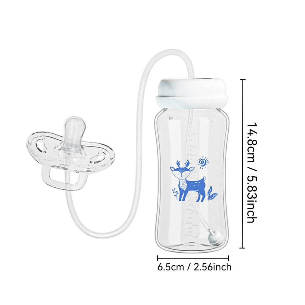 3-in-1 Hands-Free 300ML Wide-neck Baby Bottle,Milk Storage Bottle,Pacifier,Multi-Function Anti-Drop Gravity Ball Feeding Bottle