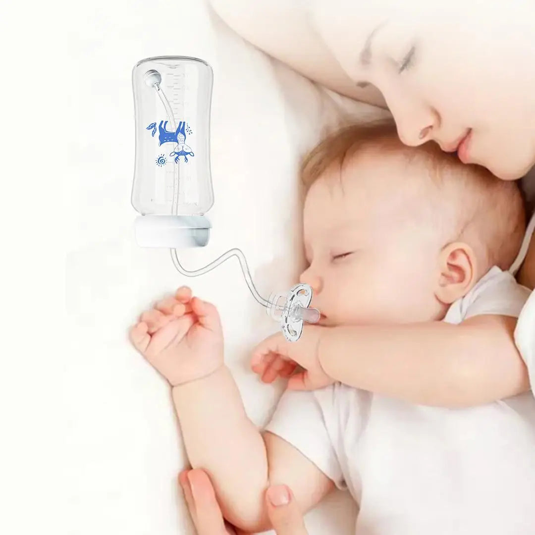 3-in-1 Hands-Free 300ML Wide-neck Baby Bottle,Milk Storage Bottle,Pacifier,Multi-Function Anti-Drop Gravity Ball Feeding Bottle